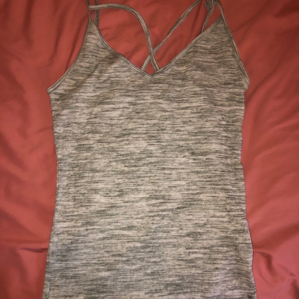 green tank top